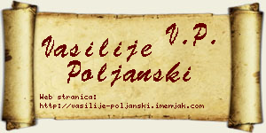 Vasilije Poljanski vizit kartica